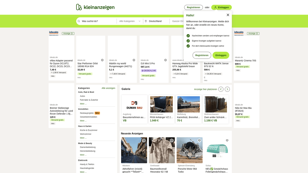 เกี่ยวกับ Kleinanzeigen