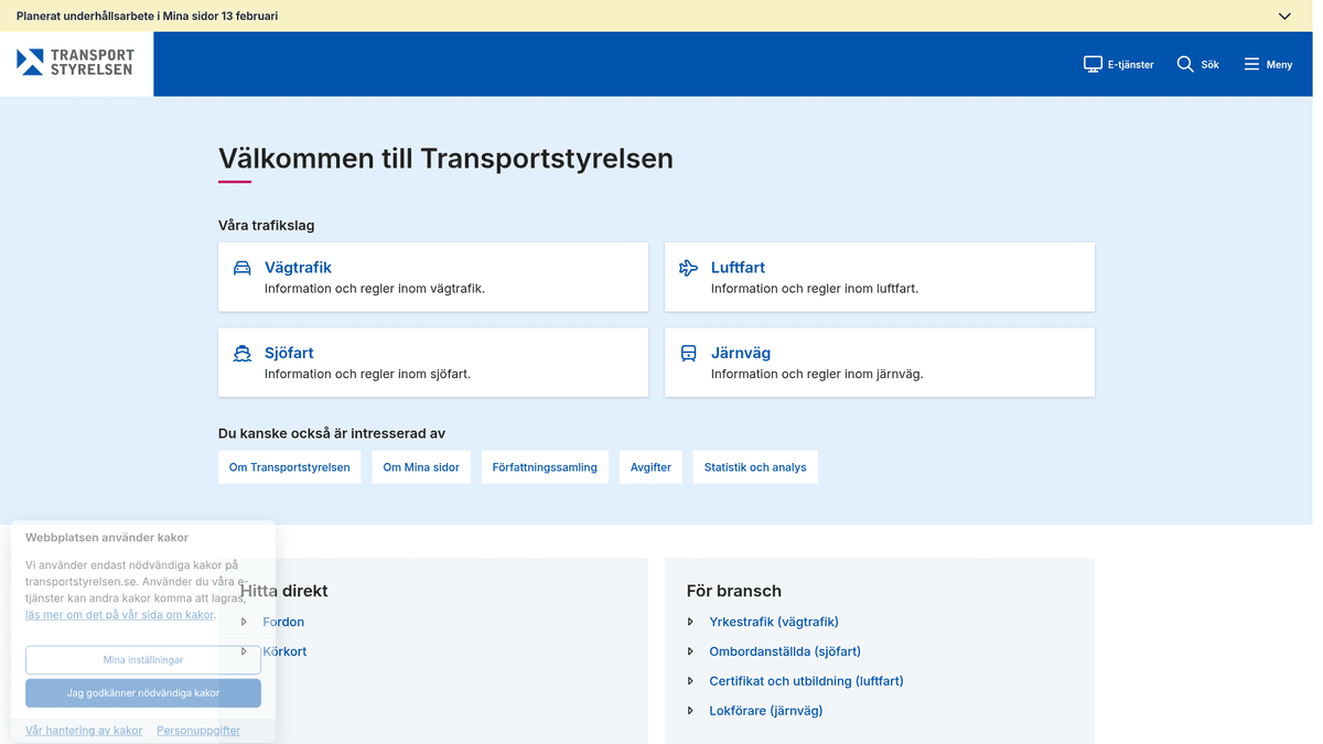 关于Transportstyrelsen