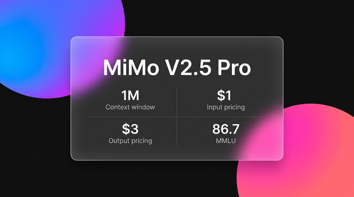 MiMo V2.5 Pro