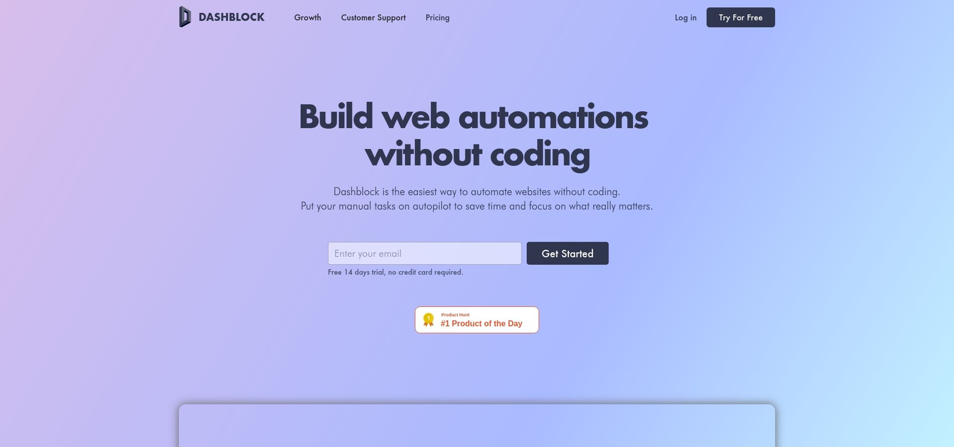 Dashblock - Build web automations without coding