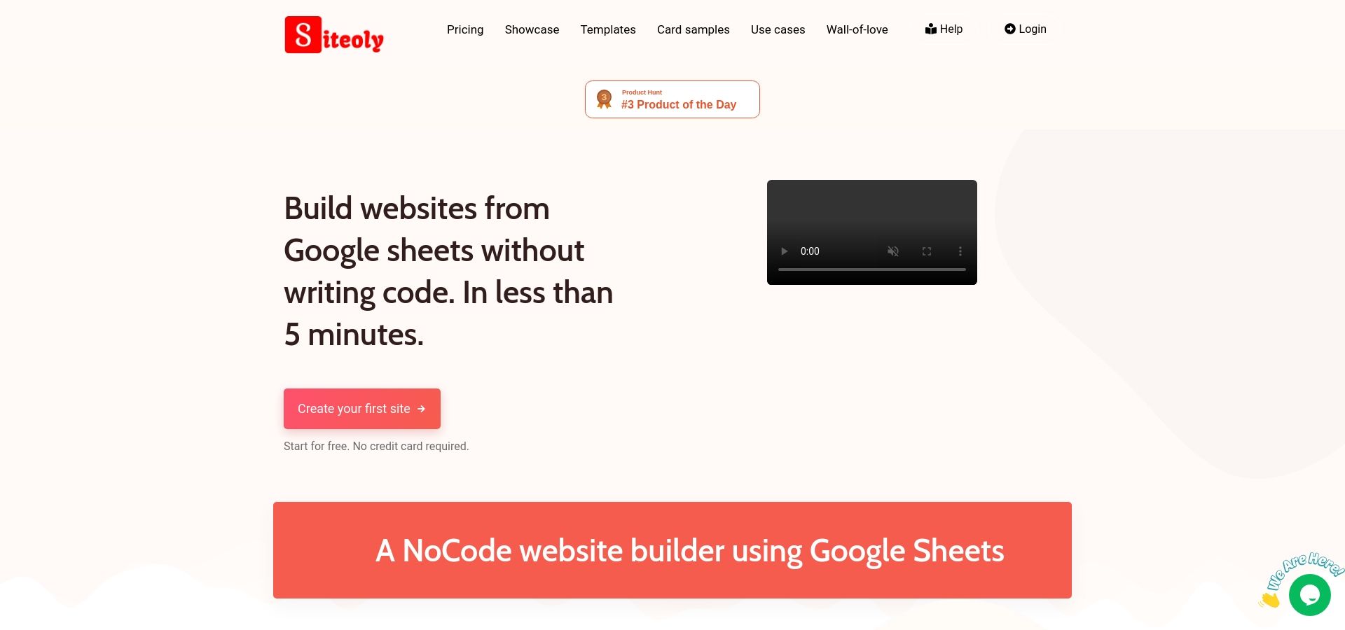 Siteoly - Build websites from Google Sheets