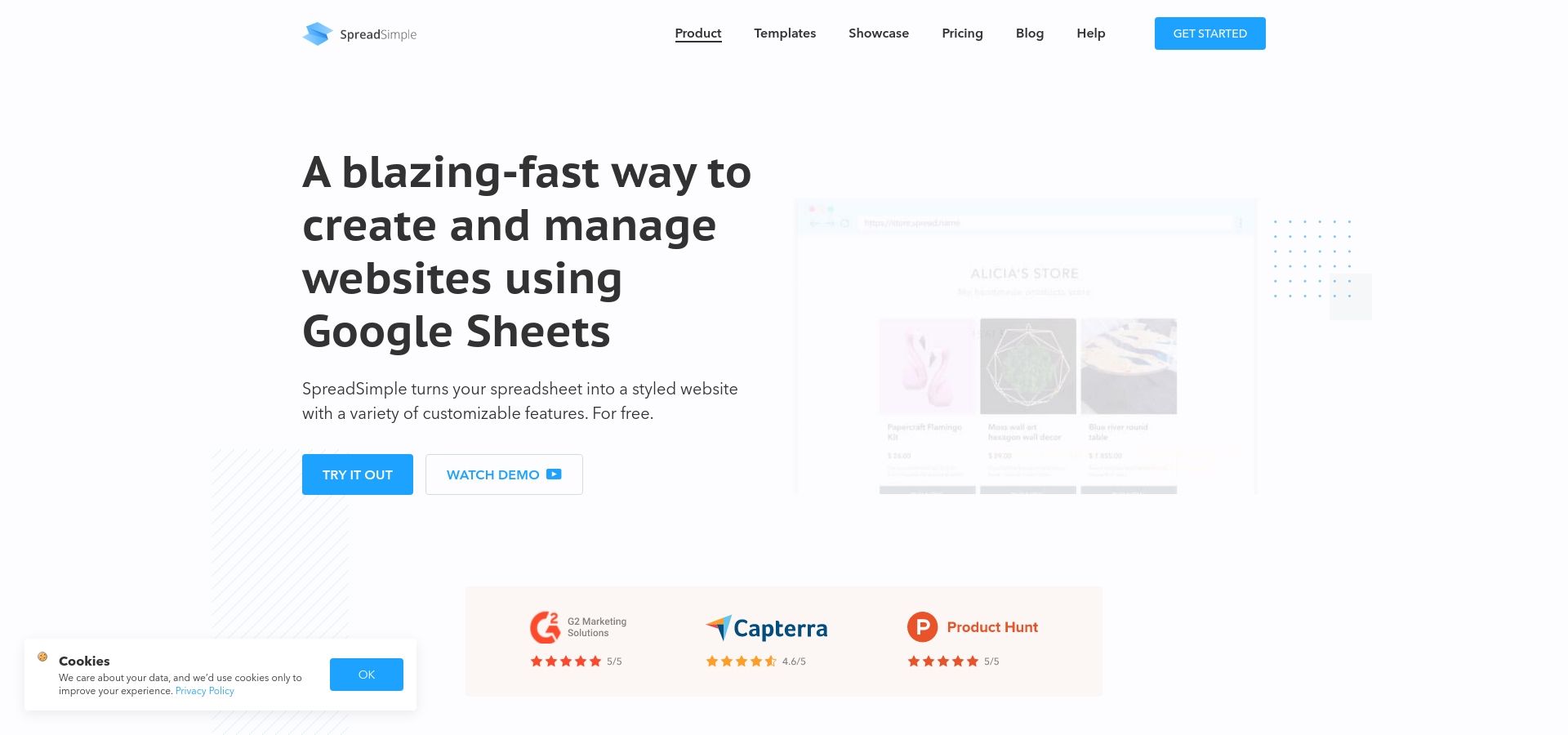 SpreadSimple — a blazing-fast way to create and manage websites using Google Sheets